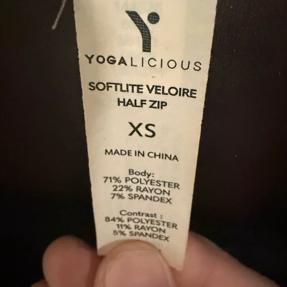 Yogalicious Women's Softlite Veloire Brown Half-Zip Sweatshirt - Picture 2 of 3